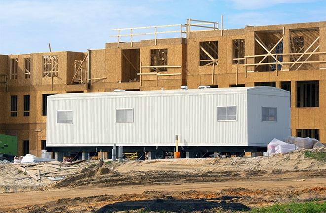 temporary office space rentals at construction site in Stickney